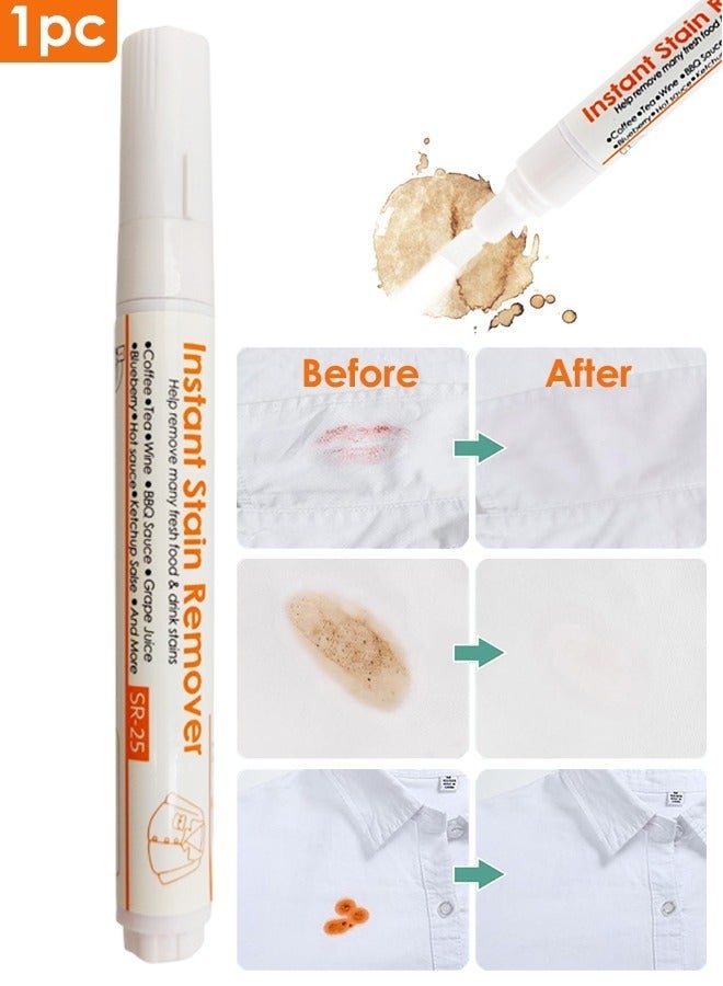 Stain-Away Stain Remover Pen Instant Spot Cleaning Bleach Pen for Clothes Remove Blood Food Drinks Grease Stains Makeup Dirt Ink for Travel Outdoors Essentials - Image 1