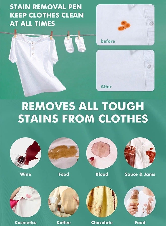 Stain-Away Stain Remover Pen Instant Spot Cleaning Bleach Pen for Clothes Remove Blood Food Drinks Grease Stains Makeup Dirt Ink for Travel Outdoors Essentials - Image 5