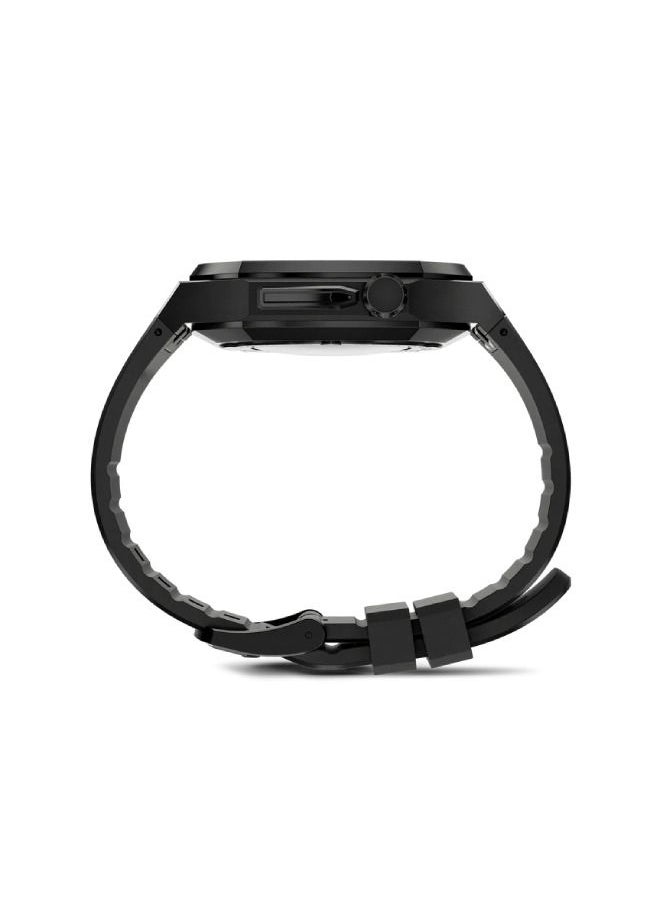CAVIAR Luxury Stainless Steel Mod Kit For iWatch 45mm Rubber Band Strap Series 8 7 Black  - Image 4