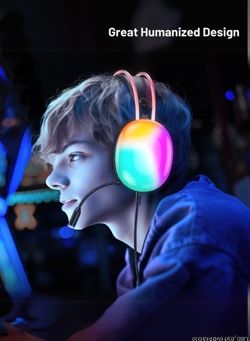 Hoco W109 Gaming Headset – Over-Ear Wired Gaming Headphones with Mic for PS4/PS5/Xbox One/Xbox Series X|S/Nintendo Switch/PC – Premium Leather Earcups  - Image 2