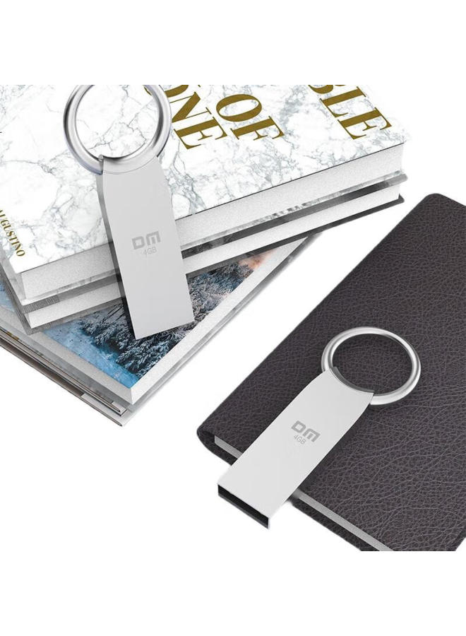 DM Dm Daimai 4Gb Usb2.0 Flash Drive, Metal Pd175, Silver, Compact Portable Metal Car Waterproof Shockproof Computer Usb Drive, Tender Bid Small Usb Flash Drive - Image 1