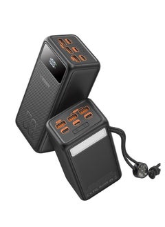 Power Bank 50000mAh Large Battery Capacity Multiple Input And Output Built-in LED Flashlight and Large Digital Display and Compass Lanyard For Charging Tablet Cell Phones Digi Cams And Gaming