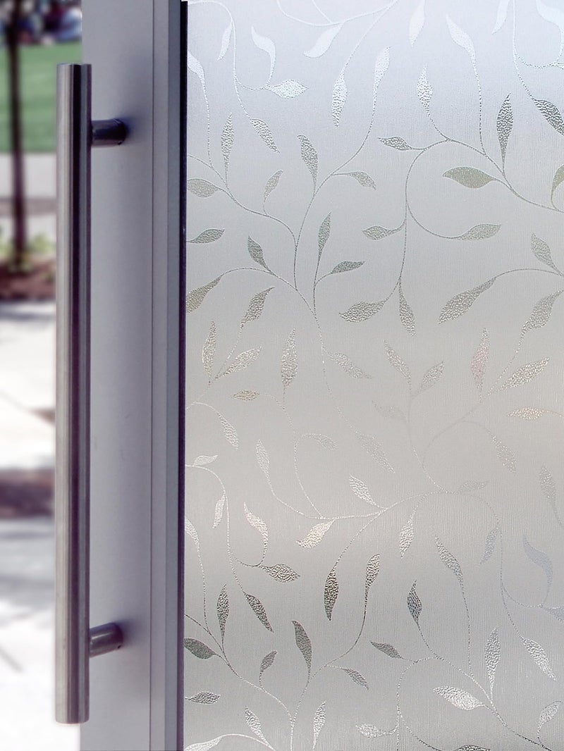 Artscape Etched Leaf | Decorative Privacy Window Film with Textured Glass Pattern | Non-Adhesive & UV Protection | Easy to Apply & Removable | 24 x 36 Inches | Made in USA - Image 1
