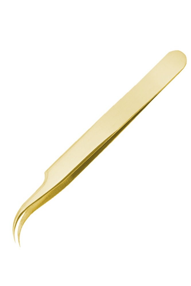 2-pieces Stainless Steel Precision Straight and Curved Tip Tweezers Nippers for Eyelash Extensions Nail Art Sticker Rhinestone Picker Tweezers Beauty Makeup Tool - Image 3