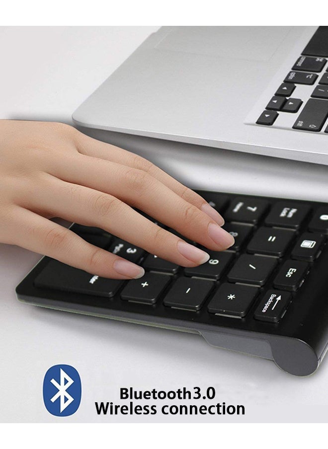 X-level 22 Keys Bluetooth Wireless Number Pad Rechargeable Mini 2.4GHz Numeric Keypad Portable Silent Financial Accounting Numeric Keypad Keyboard Extensions Efficiently Data Entry with Arrow for Laptop Desktop MacBook Pro Air iMac iPhone iPad  - Image 3