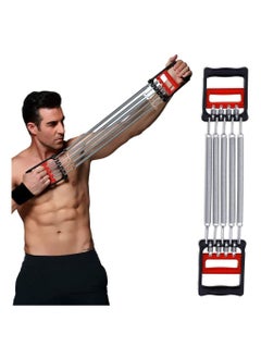 Chest Expander, Adjustable Chest Exerciser with 5 Springs, Dual Purpose Multifunctional Chest Expander for Man and Women, Chest Exercise Equipment for Training Arms, Chest and Back Muscles