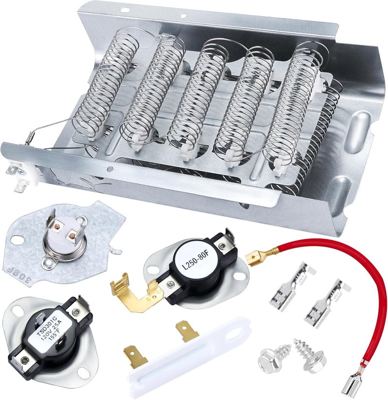 Romalon Hot Selling 279838 W10724237 Dryer Heating Element 3403585 For Whirlpool wed4815ew1 Kenmore 110 500 600 Maytag Medc215ew1 Roper Amana ned4655ew1 Replaces 3398064 2406026 3403585 OEM - Image 1