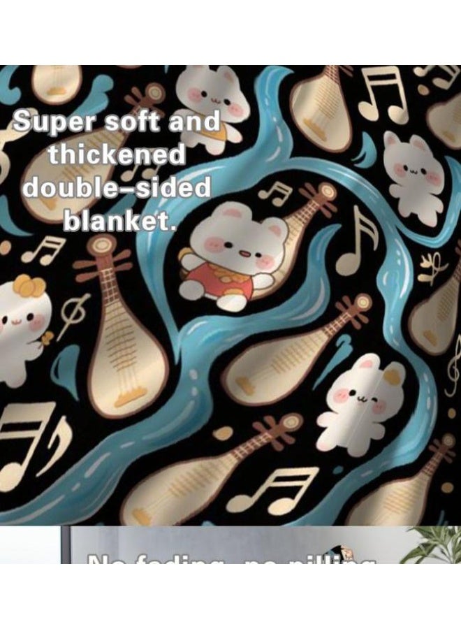 general Flannel thin blanket (warm and comfortable, suitable for sleep, gaming, dust removal and sandproof) 150cm*200cm - 390 - Image 5