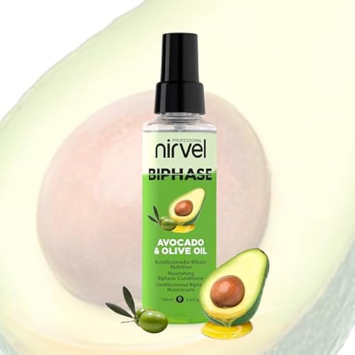 NIRVEL AVOCADO AND OLIVE OIL BIPHASE LEAVE-IN CONDITIONER TRAVEL SIZE - Image 2