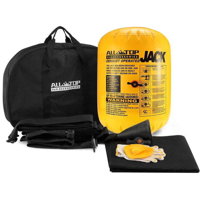 ALLTOP OffRoad Exhaust Air Jack 31inch Lift 8800Lbs Capacity Inflatable Soft Jack for Low Clearance fits Air Compressor Exhaust