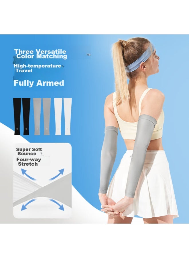 JD.com Jd Jingzao Ice Sleeves For Men And Women, Sun Protection Arm Sleeves , Autumn Driving, Outdoor Sports, Cycling, Fishing, Uv Protection - Image 3