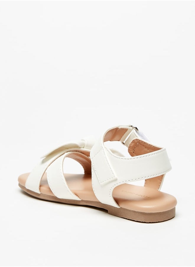 Flora Bella By Shoexpress - Girl's Bow Detail Sandals With Hook And Loop Closure Ramadan Collection - Image 1