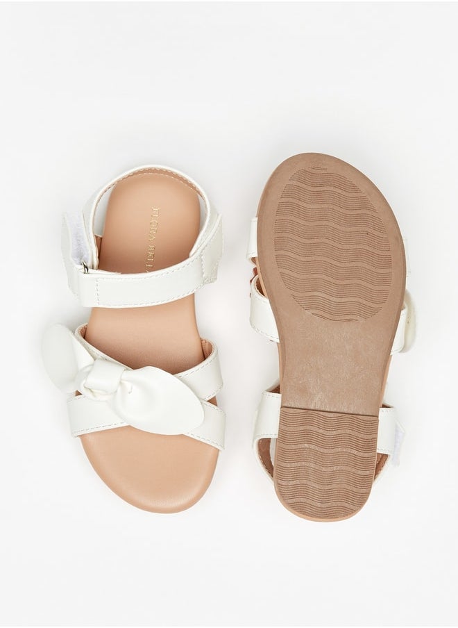 Flora Bella By Shoexpress - Girl's Bow Detail Sandals With Hook And Loop Closure Ramadan Collection - Image 1