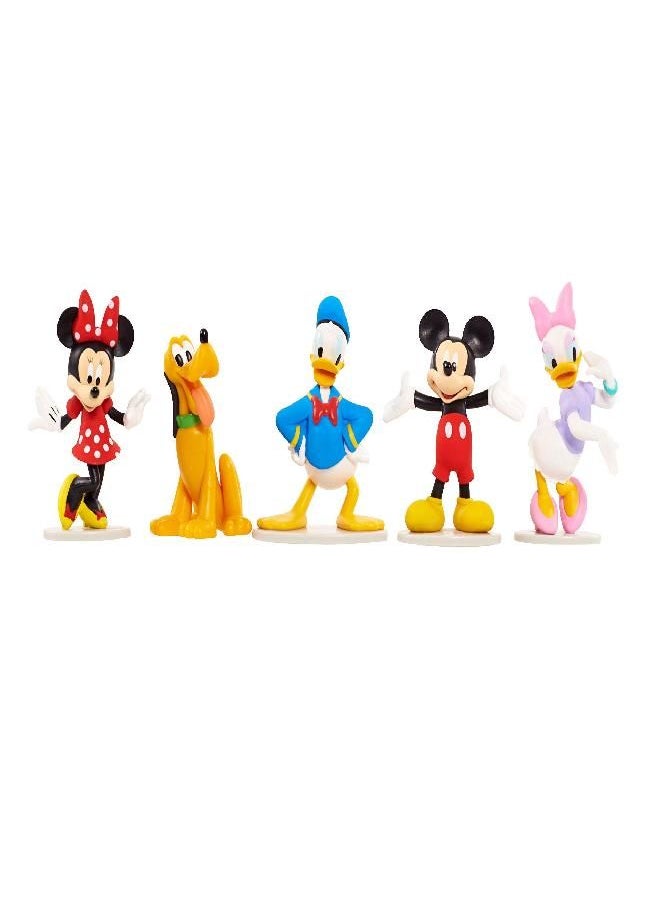 Disney - Just Play Disney Mickey Mouse Collectible Figure Set (Mickey, Minnie, Daisy, Donald, and Pluto) - Image 1