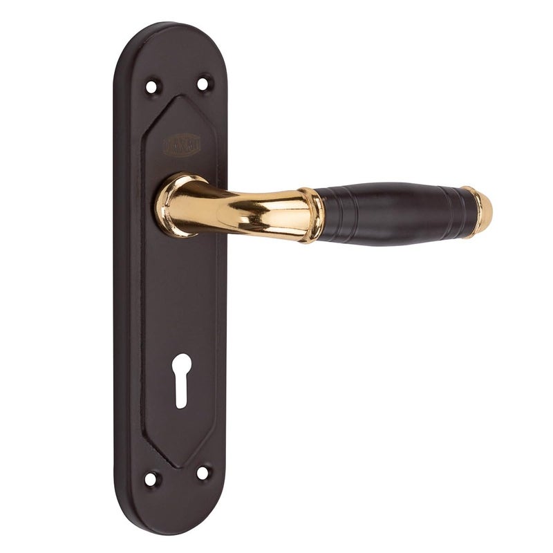 Mortise Door Handle Set with Lock 6lev DTurn 3keys 175mm - Image 1