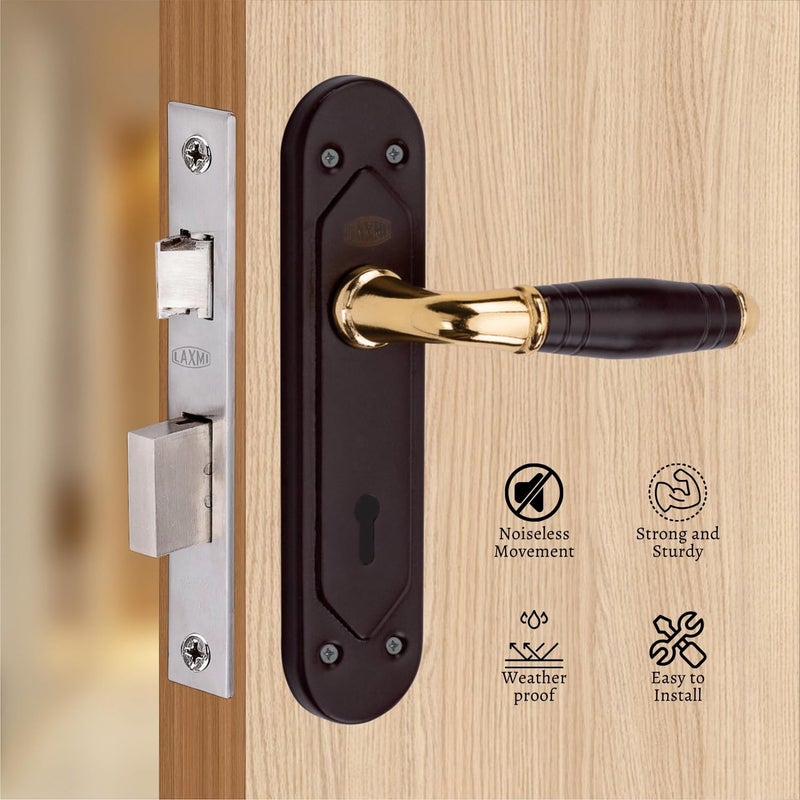 Mortise Door Handle Set with Lock 6lev DTurn 3keys 175mm - Image 2