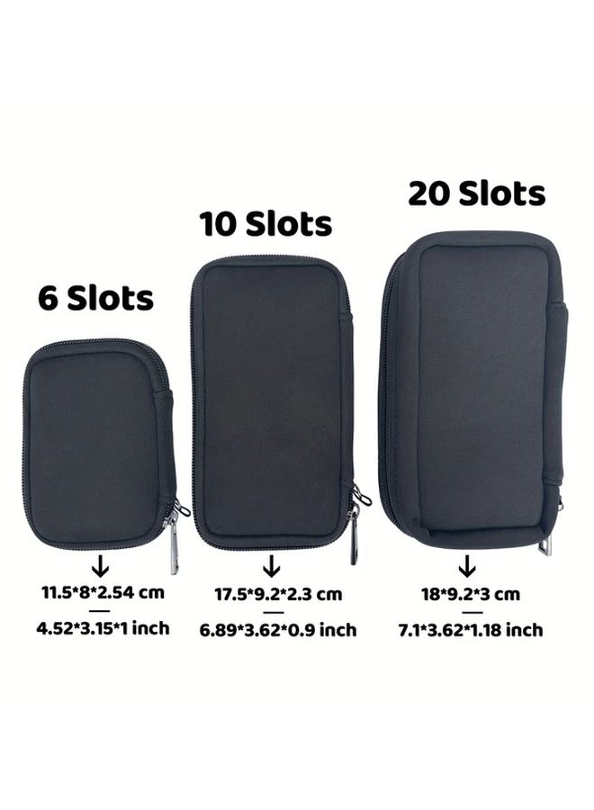 10 Slot USB Flash Drive Organizer Case Labeled Compartments Handle Portable Durable Storage - Image 3
