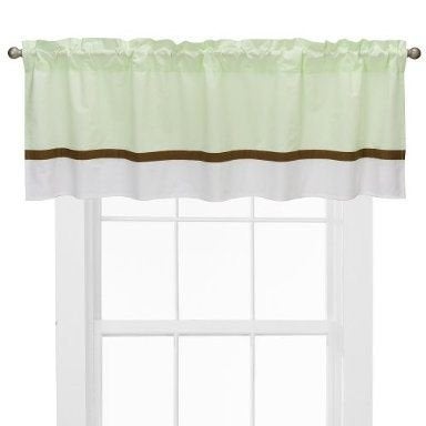 Bacati - Metro Lime/White/Chocolate Window Valance 54 x 15 inches - Image 5