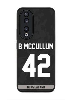 Stylizedd Rugged Black edge case for Honor 90 5G, Slim fit Case Flexible Anti Drop TPU Gel Thin Cover - Team New zealand Brendon McCullum, Jersey No 42  - Image 1