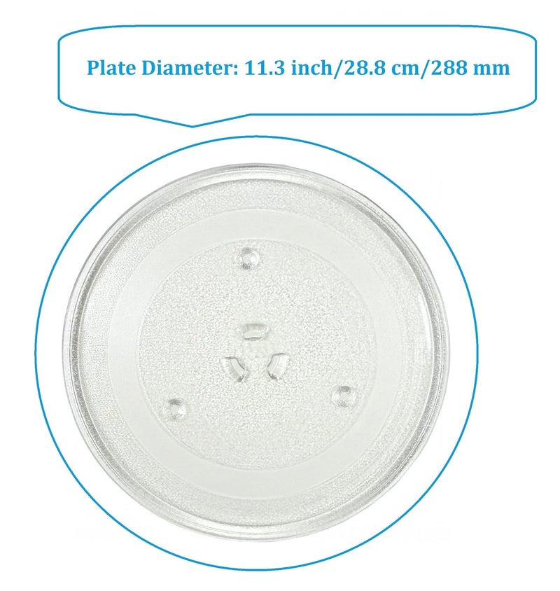 WHITEFLIP WHITEFLIP Microwave Oven Glass Plate Cooking Tray Rotating Turntable Plate Compatible with Samsung 23L Microwave Ovens 113 inch288 cm288 mm  - Image 2