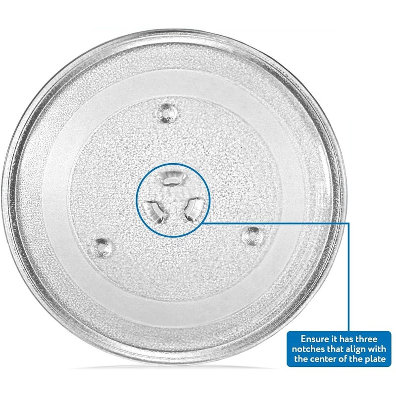 WHITEFLIP WHITEFLIP Microwave Oven Glass Plate Cooking Tray Rotating Turntable Plate Compatible with Samsung 23L Microwave Ovens 113 inch288 cm288 mm  - Image 3
