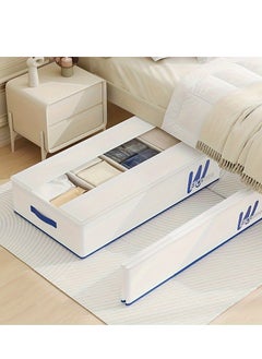 XiuWoo Reinforced Foldable Extra Large Capacity Storage Containers and Organizer, Blanket Storage Bags, Under Bed Storage Organizer, Clothes Storage Bin, Underwear Drawer Organize with Clear Window  - Image 1