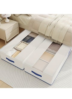 XiuWoo Reinforced Foldable Extra Large Capacity Storage Containers and Organizer, Blanket Storage Bags, Under Bed Storage Organizer, Clothes Storage Bin, Underwear Drawer Organize with Clear Window  - Image 4