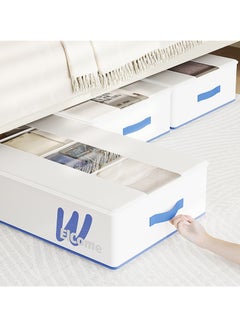 XiuWoo Reinforced Foldable Extra Large Capacity Storage Containers and Organizer, Blanket Storage Bags, Under Bed Storage Organizer, Clothes Storage Bin, Underwear Drawer Organize with Clear Window  - Image 5