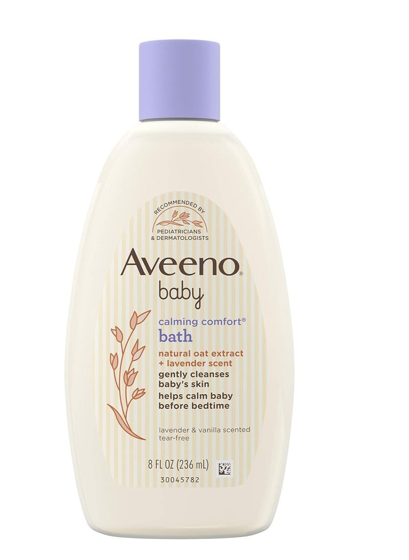 Aveeno Baby Aveeno Baby Calming Comfort Bath & Wash with Relaxing Lavender & Vanilla Scents & Natural Oat Extract, Hypoallergenic & Tear-Free Formula, Paraben-, Phthalate- & Soap-Free, 8 fl. Oz  - Image 1