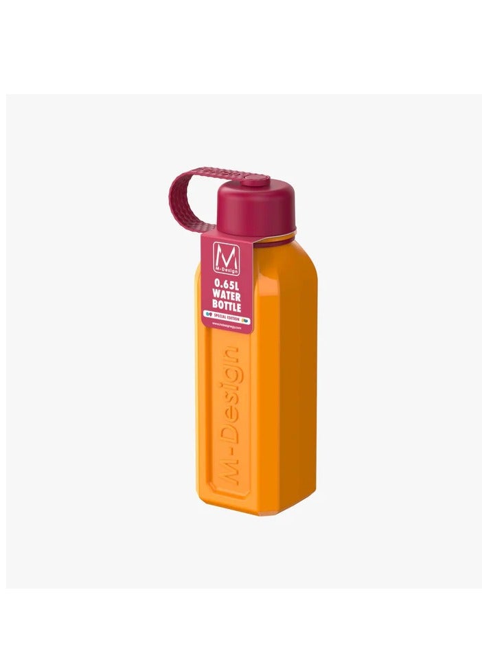 أم-ديزاين زمزميه بلاستيك لون برتقالى غطاء فوشيل 650 ملم - Image 1