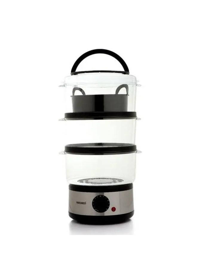 Media Tech Media Tech Steamer, 3 Tiers, 500 Watts, MTFS88 - Black Silver 