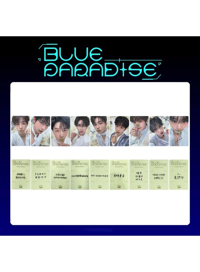 NIBEMINENT 9 Pcs Kpop ZB1 BLUE PARADISE Lomo Cards Card For Fans Collection Gifts - Image 1