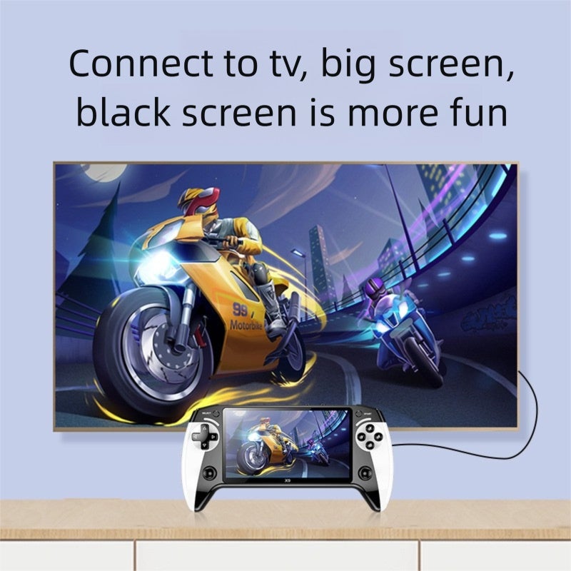 X9 Retro Handheld Game Console With Wireless Controller Connection 5.5 Inch Hd Display Professional Linux System Three In One Handheld Desktop Tv Gaming Modes New Generation Flagship High Performance Chip Portable Video Game Player For Retro Game Lovers - Image 2