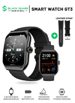 BLACK SHARK GT3 Smartwatch 1.96 AMOLED Display, 100+ Sports Modes, Up to 10-Day Battery, Bluetooth Calling With ENC & IP68 Water Resistant (Dual Strap) - Black  - Image 1