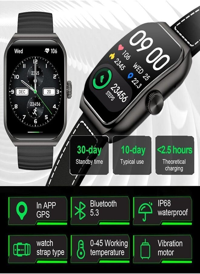 BLACK SHARK - GT3 Smartwatch 1.96 AMOLED Display, 100+ Sports Modes, Up to 10-Day Battery, Bluetooth Calling With ENC & IP68 Water Resistant (Dual Strap) - Black - Image 1