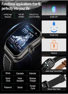 BLACK SHARK GT3 Smartwatch 1.96 AMOLED Display, 100+ Sports Modes, Up to 10-Day Battery, Bluetooth Calling With ENC & IP68 Water Resistant (Dual Strap) - Black  - Image 5
