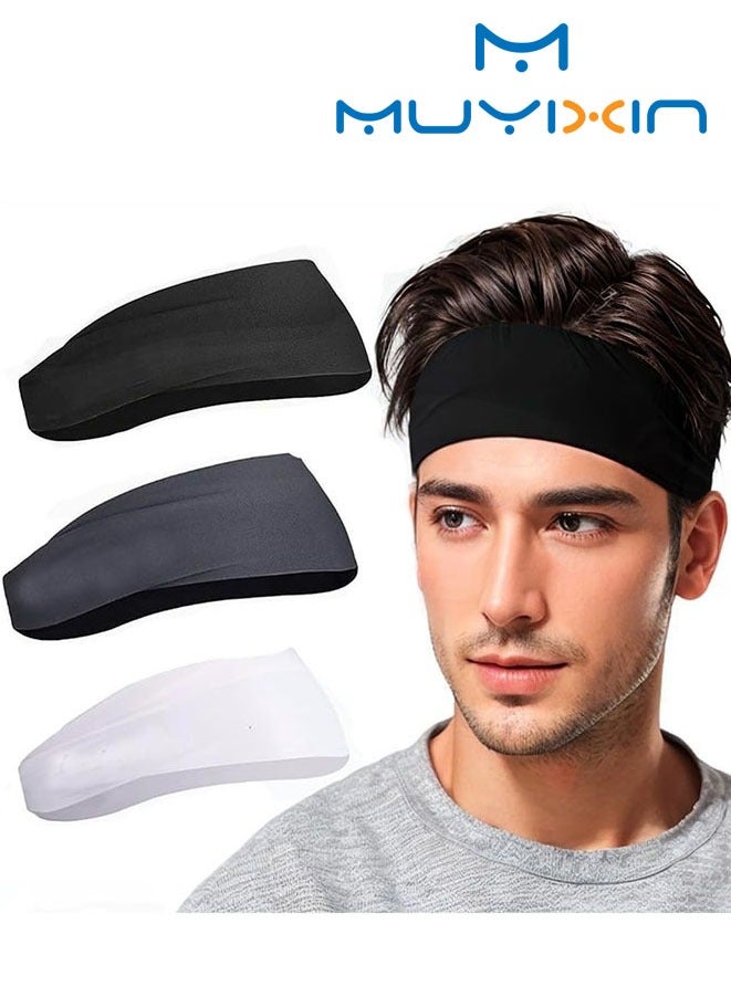 Muyixin عصابات رأس، عصابة رأس رياضية لليوجا، عصابة رأس خفيفة الوزن ومضادة للانزلاق للرجال، عصابة شعر رياضية مرنة للنساء، عصابات رأس خفيفة الوزن للتمرين - Image 1