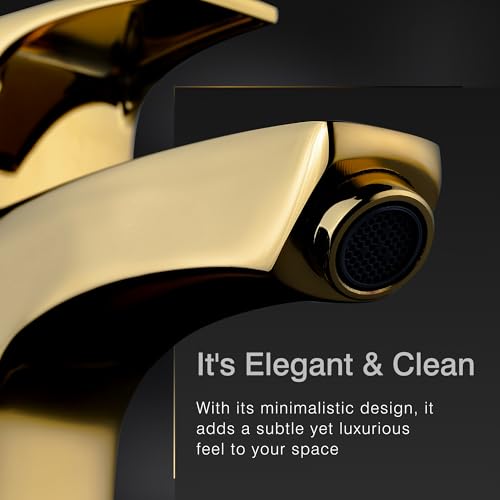 Hindware Italian Collection F520002PGD Avior Gold Pillar Cock Tall | Made of Brass | Chrome Polish Finish | PVD Coating | 12-Year Manufacturer Warranty - Image 3