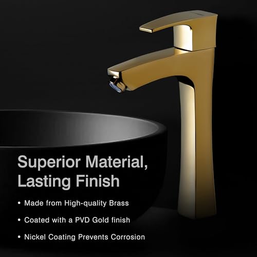 Hindware Italian Collection F520002PGD Avior Gold Pillar Cock Tall | Made of Brass | Chrome Polish Finish | PVD Coating | 12-Year Manufacturer Warranty - Image 4
