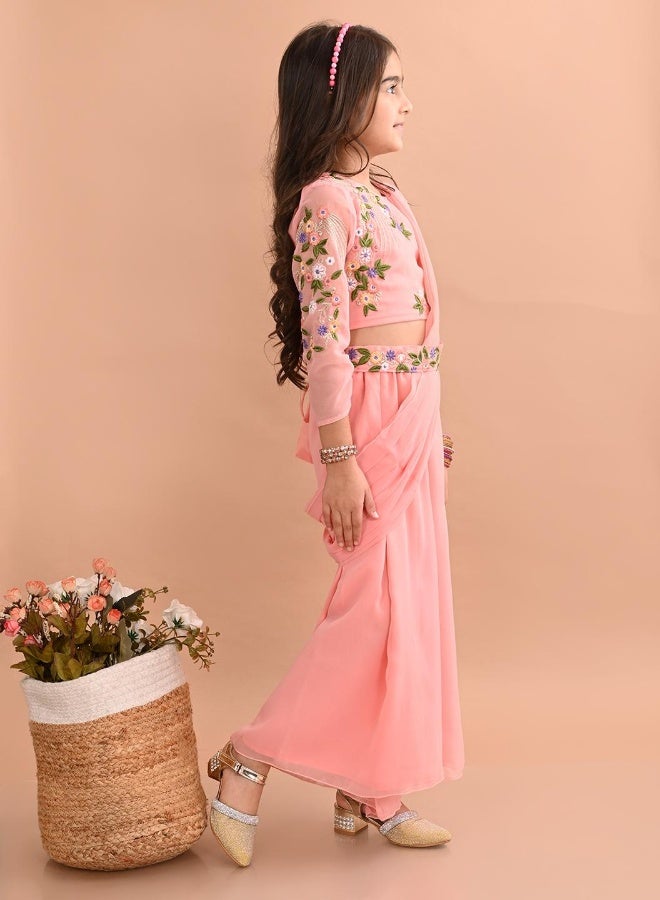 LILPICKS بلوزة مصممة مع وشاح متصل  - Image 4