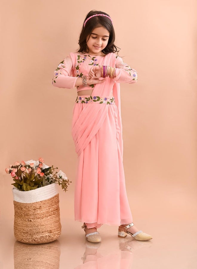 LILPICKS بلوزة مصممة مع وشاح متصل  - Image 1