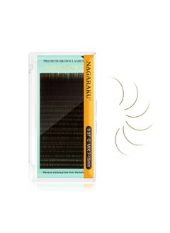 NAGARAKU Natural Brown Color Eyelash Extensions 0.07Mm C Curl 715Mm Mix Tray Individual Lashes Classic Faux Mink Volume 20 Rows Soft Eyelash Supplies  - Image 2