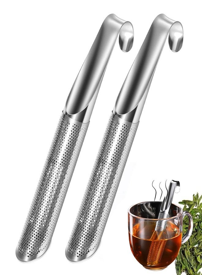 ACEBON Tea Strainers for Loose Tea, 2 PCS Stainless Steel Tea Infuser, Loose Leaf Tea Steeper, Long-handle Tea Filters for Tea, Coffee, Seasonings, Spices, Gifts for Mother Father - Image 1
