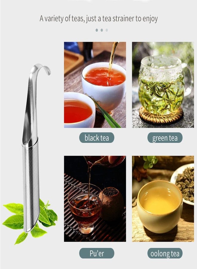 ACEBON Tea Strainers for Loose Tea, 2 PCS Stainless Steel Tea Infuser, Loose Leaf Tea Steeper, Long-handle Tea Filters for Tea, Coffee, Seasonings, Spices, Gifts for Mother Father - Image 2
