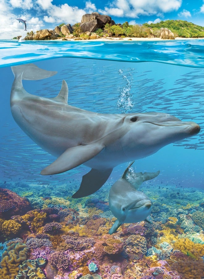 EuroGraphics Dolphins Save Our Planet 250 Piece Puzzle - Image 1