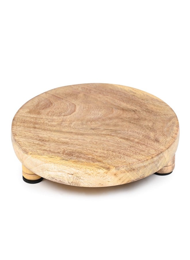 PTR Sheesham Wood Chakla Belan Set Handcrafted from Strong Natural Wood 9 Inch Rolling Board with 12 Inch Rolling Pin for Everyday Kitchen Use Chakla Belan Set (Beige) - Image 2