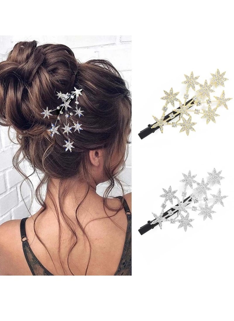 Bartosi Rhinestone Star Hair Clips Crystal Star Hair Clip Bride Wedding Hair Barrettes Sparkly Silver Hair Pins Bridal Decorative Hair Accessories for Women and Girls (Pack of 2) - pzsku/Z838C3514A23AAC5C09B3Z/45/_/1737026785/8c940bd3-0464-4e3f-a6c6-99fa20d17475