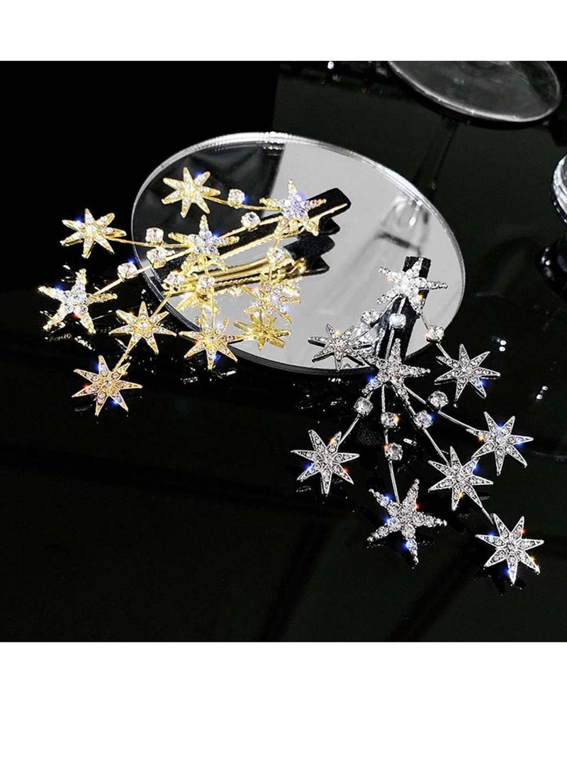 Bartosi Rhinestone Star Hair Clips Crystal Star Hair Clip Bride Wedding Hair Barrettes Sparkly Silver Hair Pins Bridal Decorative Hair Accessories for Women and Girls (Pack of 2) - pzsku/Z838C3514A23AAC5C09B3Z/45/_/1737026786/1d26238e-37c5-4560-81a4-14d61df44c3e