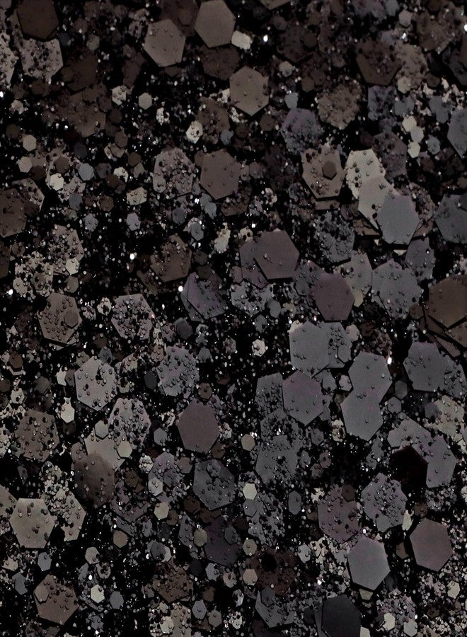 Penta Angel Chunky Glitter 50g/1.76oz Metallic Glitter Powder Craft Sequins Flakes for Resin Art Nail Makeup Face Body Festival Decoration (Black) - Image 1