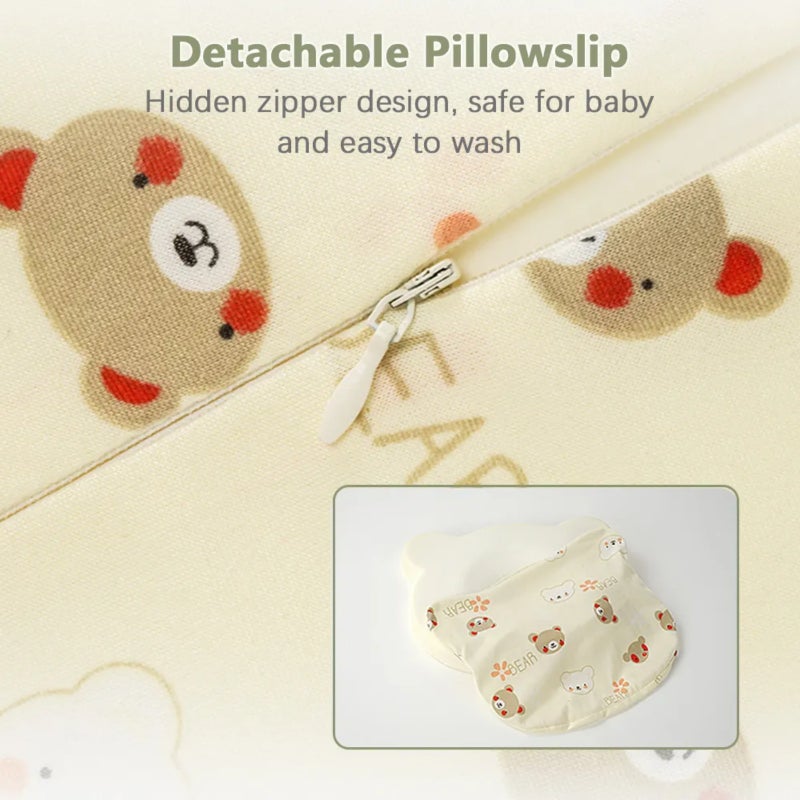 Baby slow rebound memory cotton styling pillow (0-12 months), universal baby styling pillow for all seasons (pillowcase model) - Image 3
